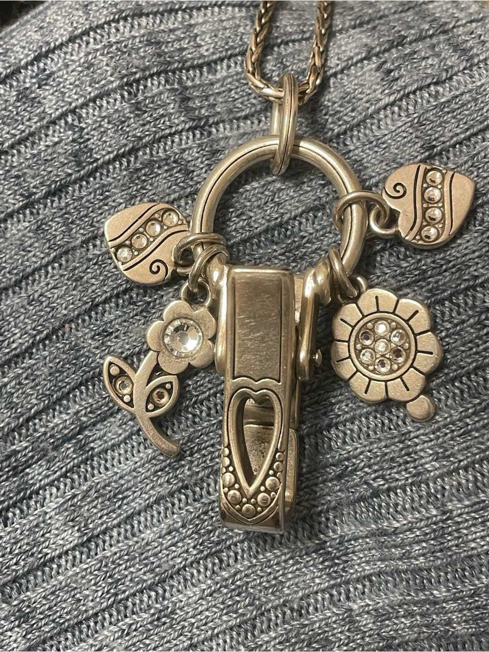 Brighton Reversible Badge Clip Necklace
